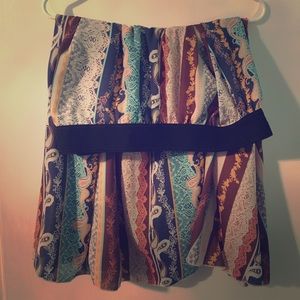 EUC LulaRoe Lola Skirt Chiffon Boho Lace Print